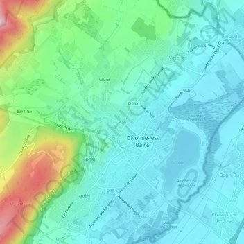Planの地形図、標高、地勢