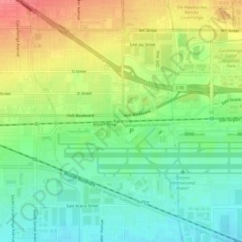 Racimoの地形図、標高、地勢