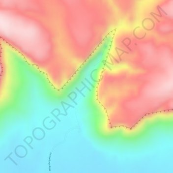 Emma Gorgeの地形図、標高、地勢