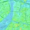 大稲埕の地形図、標高、地勢