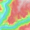 Cassagnesの地形図、標高、地勢