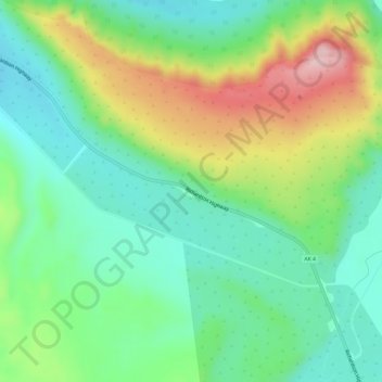 Isabel Passの地形図、標高、地勢