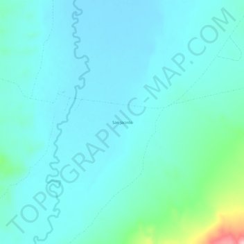 San Jacintoの地形図、標高、地勢