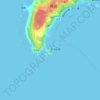 舘岩の地形図、標高、地勢