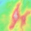 コジオスコの地形図、標高、地勢
