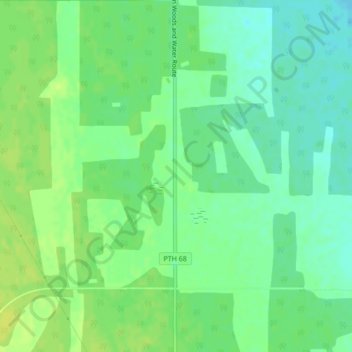 Eddystoneの地形図、標高、地勢