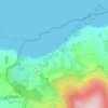 Quantockの地形図、標高、地勢