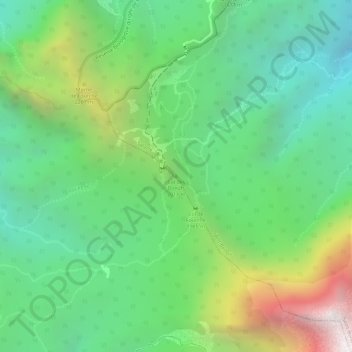 Col des Boeufsの地形図、標高、地勢