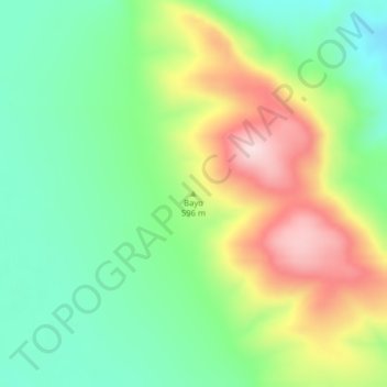 Bayoの地形図、標高、地勢