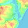Newburghの地形図、標高、地勢