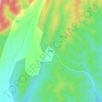 Mollarの地形図、標高、地勢