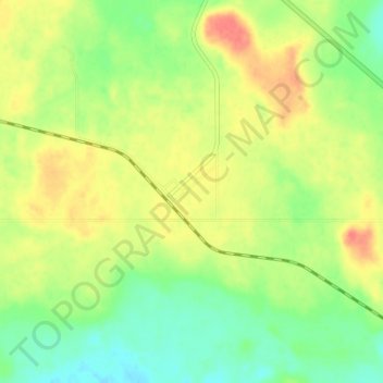 Metiskowの地形図、標高、地勢