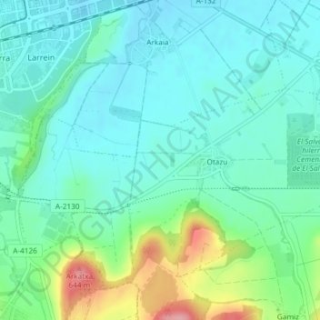 Malpeloの地形図、標高、地勢