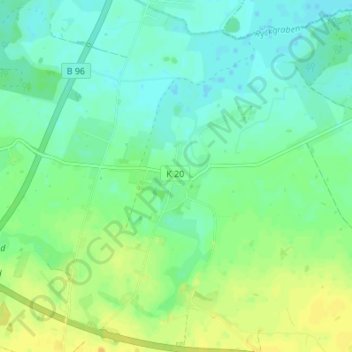 Neuendorfの地形図、標高、地勢