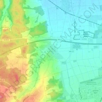 Kirchdorfの地形図、標高、地勢
