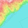 Toronto Islandsの地形図、標高、地勢