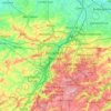 ブリュッセルの地形図、標高、地勢