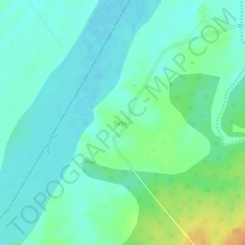 Sirpurの地形図、標高、地勢