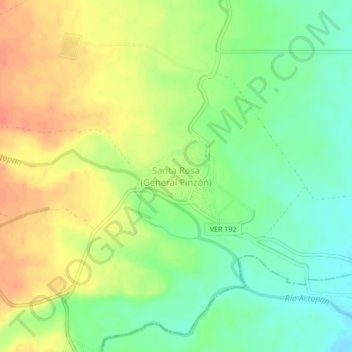 Santa Rosa (General Pinzón)の地形図、標高、地勢