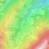 Les Avanchersの地形図、標高、地勢
