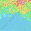 大津島の地形図、標高、地勢