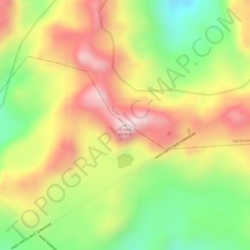 Chilesの地形図、標高、地勢