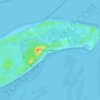 Oost-Vlielandの地形図、標高、地勢