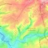Le Breuilの地形図、標高、地勢