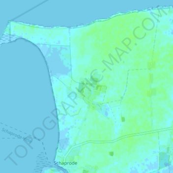 Poggenhofの地形図、標高、地勢