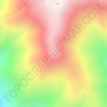 Cerro Lepircoの地形図、標高、地勢
