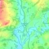 Newbridge on Wyeの地形図、標高、地勢