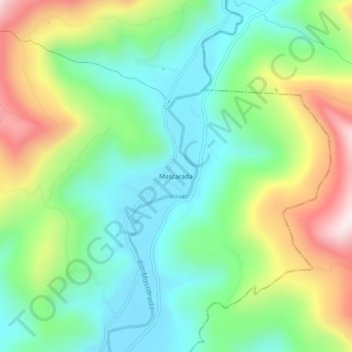 Mascaradaの地形図、標高、地勢