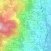 A Cantoñaの地形図、標高、地勢