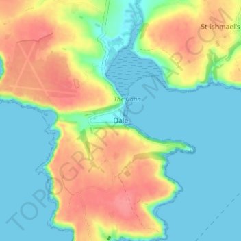 Daleの地形図、標高、地勢