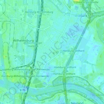 Kirchdorfの地形図、標高、地勢