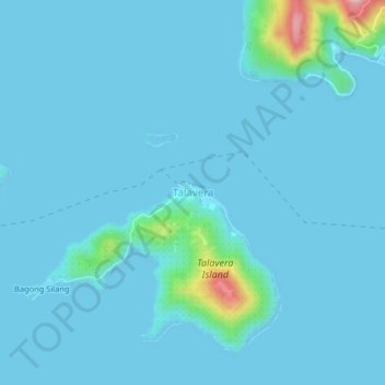 Talaveraの地形図、標高、地勢