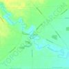 Moorevilleの地形図、標高、地勢