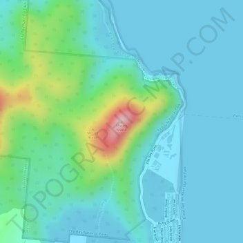 Mount Mariaの地形図、標高、地勢