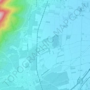 Kientzvilleの地形図、標高、地勢