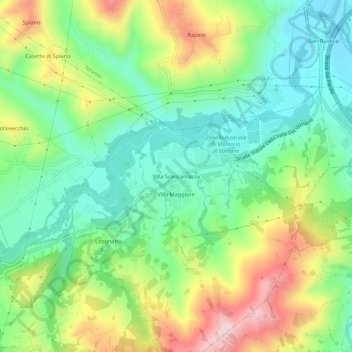 Villa Scaricamazzaの地形図、標高、地勢