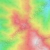 七倉山の地形図、標高、地勢