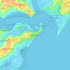 Dovercourtの地形図、標高、地勢
