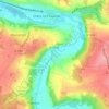 Serbonneの地形図、標高、地勢