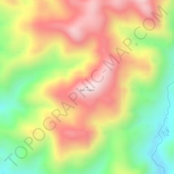 Bulu Paloloの地形図、標高、地勢