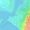 Anchorageの地形図、標高、地勢
