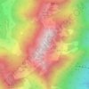 立山の地形図、標高、地勢