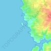 Gouniziの地形図、標高、地勢