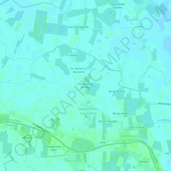 Possessione Ferrettaの地形図、標高、地勢