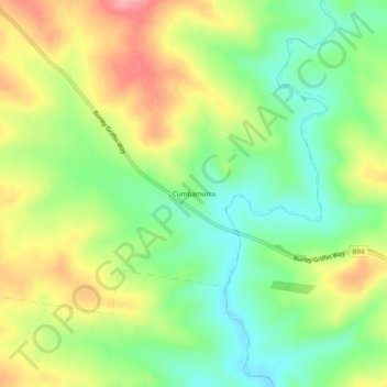 Cumbamurraの地形図、標高、地勢
