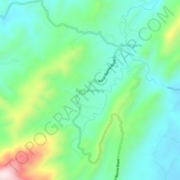 Barbarangayの地形図、標高、地勢